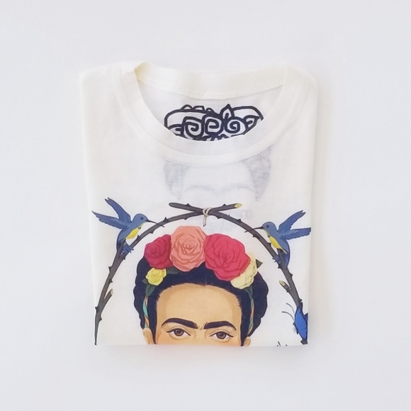 Frida Kahlo Tee Girls Jersey Knit Shirt Size S - Picture 3 of 5